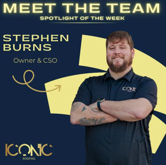Stephen Burns, Owner and CSO of Iconic Roofing in Hickory NC